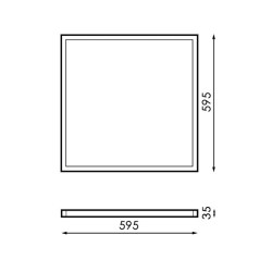 Panel LED Serie Trielle 60X60 cm 42W No Flicker  4000K