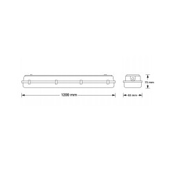 Pantalla estanca LED Proline 40W 1200 mm CCT Enlazable  CCT