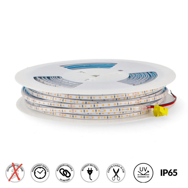 Tira de LED 220V SMD Half 6.5 mm 12W/m IP65 - 50 metros - DSC  2700K