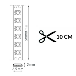Tira de LED 220V SMD Half 6.5 mm 12W/m IP65 - 50 metros - DSC  2700K