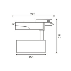 Foco LED para carril ProFast Blanco 30W Monofásico - DSC  3000K