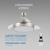 Ventilador de techo LED Messe Níquel ø107 Cm  CCT
