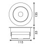 Foco Downlight LED orientable CobFix 20W - DSC  3000K