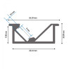 Perfil de aluminio Mygh - 2 metros  Aluminio
