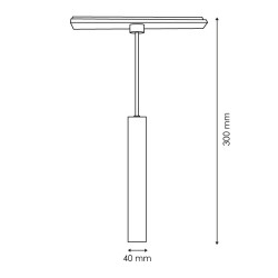 Foco LED Nalaya 8W para carril magnético Blanco 48V Serie 20mm - DSC  3000K