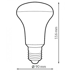 Bombilla LED E27 R90 15W  3000K