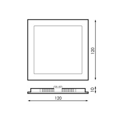 Panel LED Cuadrado Serie Slim 6W  3000K