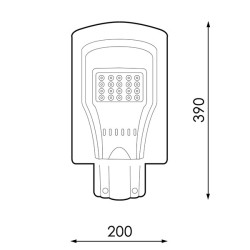 Farola Solar LED para Alumbrado Público 20W con Sensor - DSC  6000K