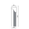 Tubo de LED T8 1200 mm Ekran 20W Conexión Un Lateral  6000K