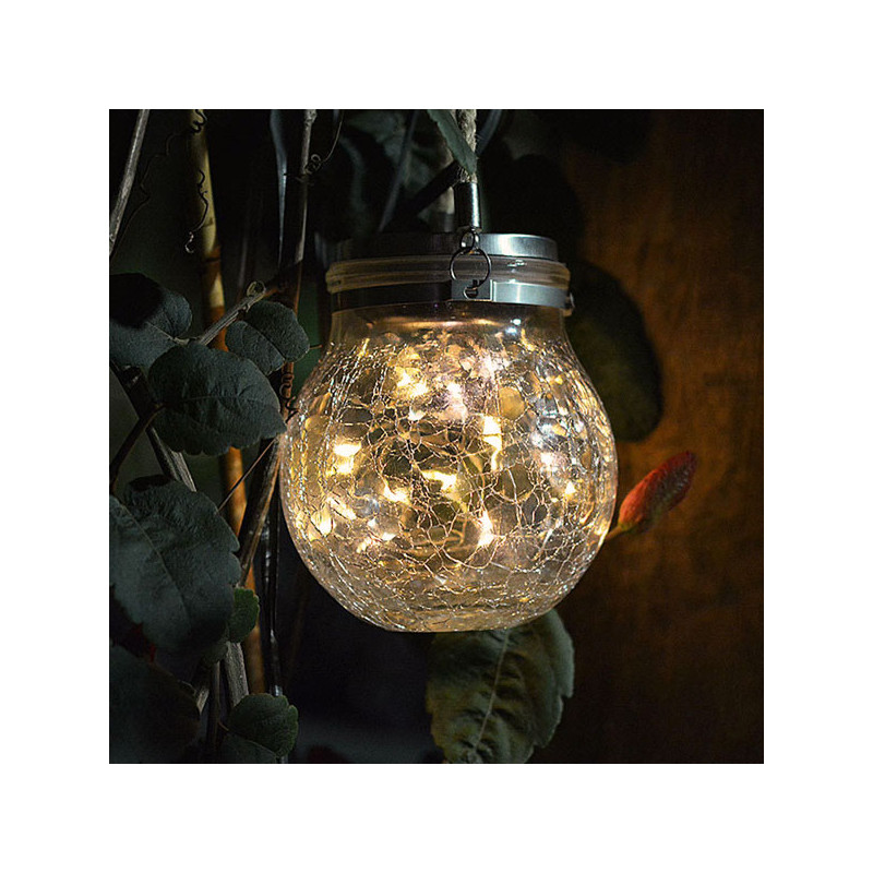 Solar LED SphereGlass Vintage exterior