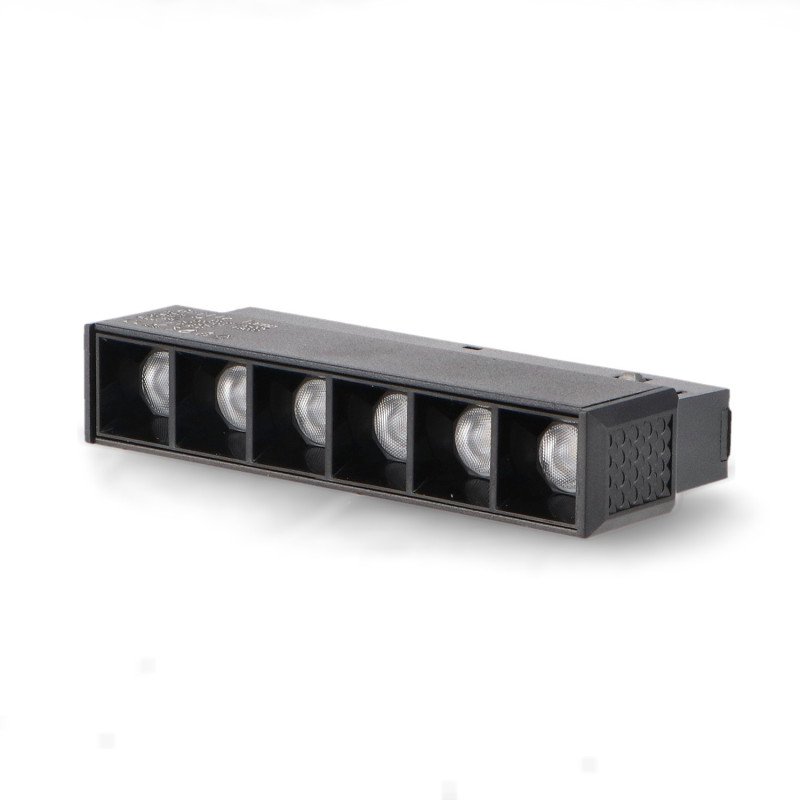 Foco LED Lumiere 6W para carril magnético Negro 48V Serie 20mm - DSC  3000K