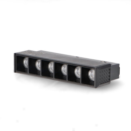 Foco LED Lumiere 6W para carril magnético Negro 48V Serie 20mm - DSC  3000K