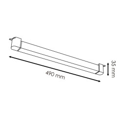 Foco LED para carril Lineal Dhin Negro 24W Monofásico - DSC  3000K