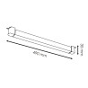 Foco LED para carril Lineal Dhin Negro 24W Monofásico - DSC  3000K