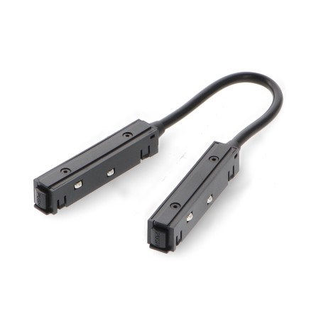 Conexión doble para carril magnético Serie 16mm  Negro