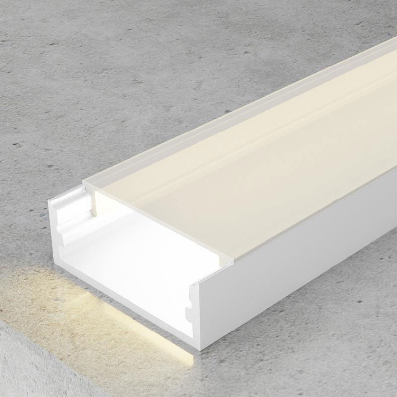Perfil de aluminio Minim Lacado Blanco  - 2 metros  Blanco