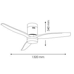 Ventilador de techo LED Níquel Energy  CCT