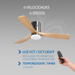Ventilador de techo LED Níquel Energy  CCT