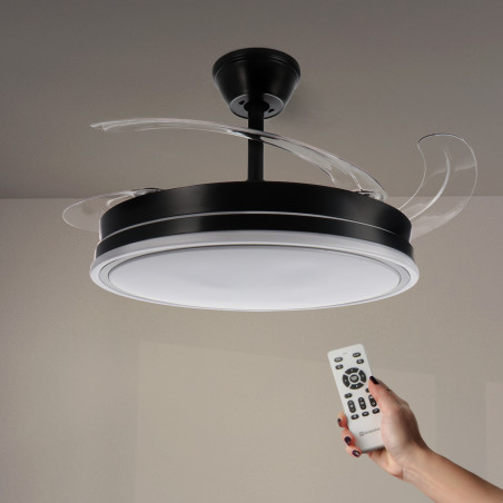 Ventilador de techo LED Black Olga Ø107 cm  CCT