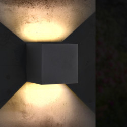 Aplique de Pared LED Black Cube 12W IP54  CCT