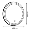 Espejo para Baño LED 15W Wood Round CCT  CCT