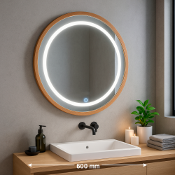 Espejo para Baño LED 15W Wood Round CCT  CCT