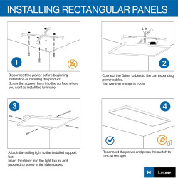 Panel Led de superficie Rectangular Serie Home 120X30 Cm 40W  CCT