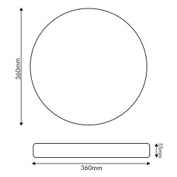 Plafon LED Circular Boni 36W  6500K
