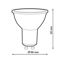 Bombilla LED GU10 Smd Plus 7W 60º  2700K