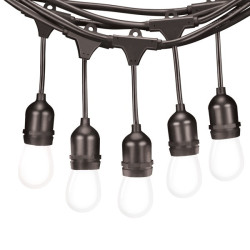 Guirnalda Led Solar 3W de 12 casquillos E27 Exterior IP65 - DSC  RGB+WW