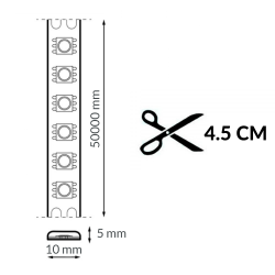 Tira de Led 220V Cob point 15W/m IP67 - 50 Metros - DSC  2700K