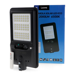 Farola Solar LED para Alumbrado Público 2000 Lm con Sensor  6500K