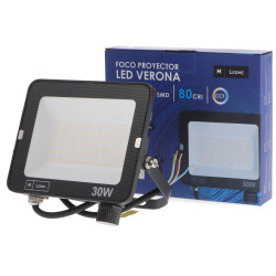 Foco Proyector Led Verona Black 30W CCT  CCT