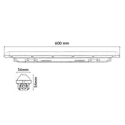 Pantalla estanca LED Races 20W 600 mm CCT Enlazable  CCT