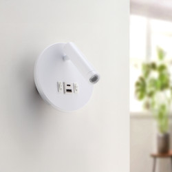 Aplique de pared Led orientable White Round 10W  4000K