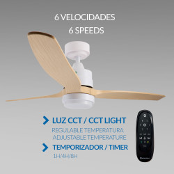 Ventilador de techo LED White Sara  CCT