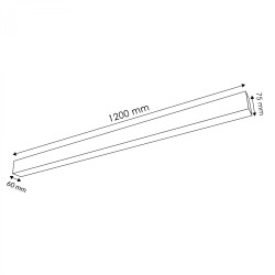 Barra Lineal Trunk 40W (Ugr 19) 1200 mm CCT  CCT