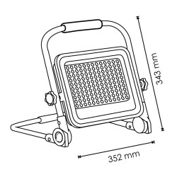 Foco proyector LED portátil con batería Laptop 50W  6000K