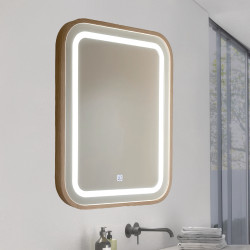 Espejo para Baño LED 15W Wood Square CCT  CCT