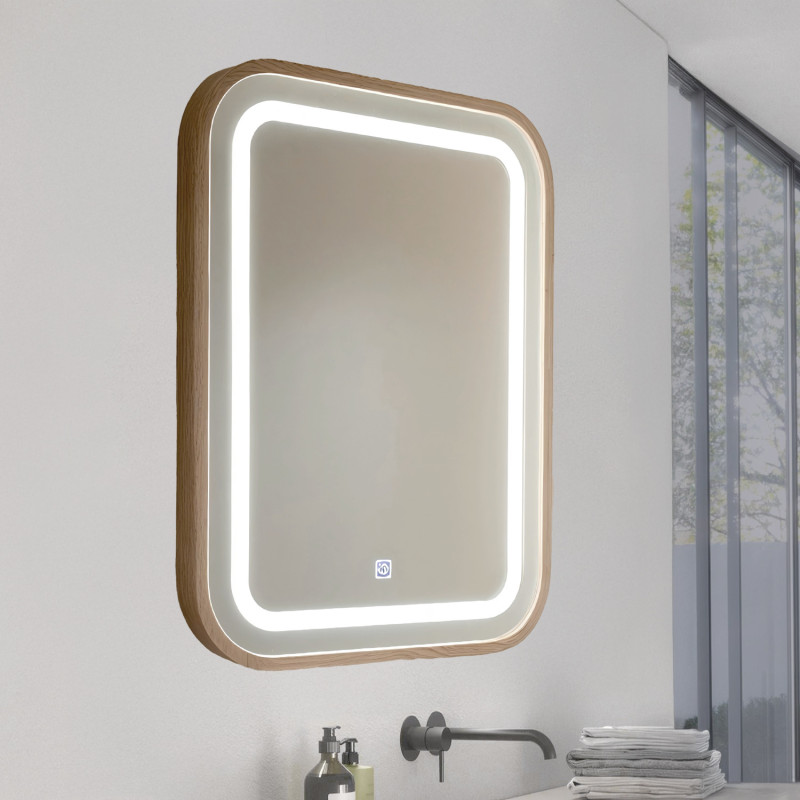 Espejo para Baño LED 15W Wood Square CCT  CCT
