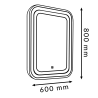 Espejo para Baño LED 15W Wood Square CCT  CCT