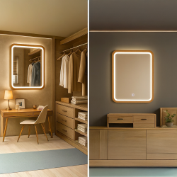 Espejo para Baño LED 15W Wood Square CCT  CCT