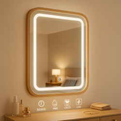 Espejo para Baño LED 15W Wood Square CCT  CCT