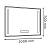 Espejo para Baño LED 12W Tolox Antivaho CCT  CCT