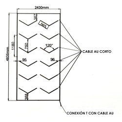 Regleta LED Hexagonal Doble Angulo 380W  6000K