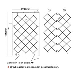 Regleta LED Hexagonal Rombo 680W  6000K