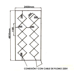 Regleta LED Hexagonal Rombo 510W  6000K