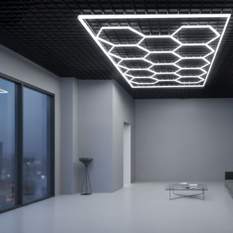 Regleta LED Hexagonal Panel Abeja 600W  6000K