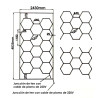 Regleta LED Hexagonal Panel Abeja 600W  6000K