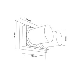 Foco LED orientable doble Tube 24W CCT  CCT